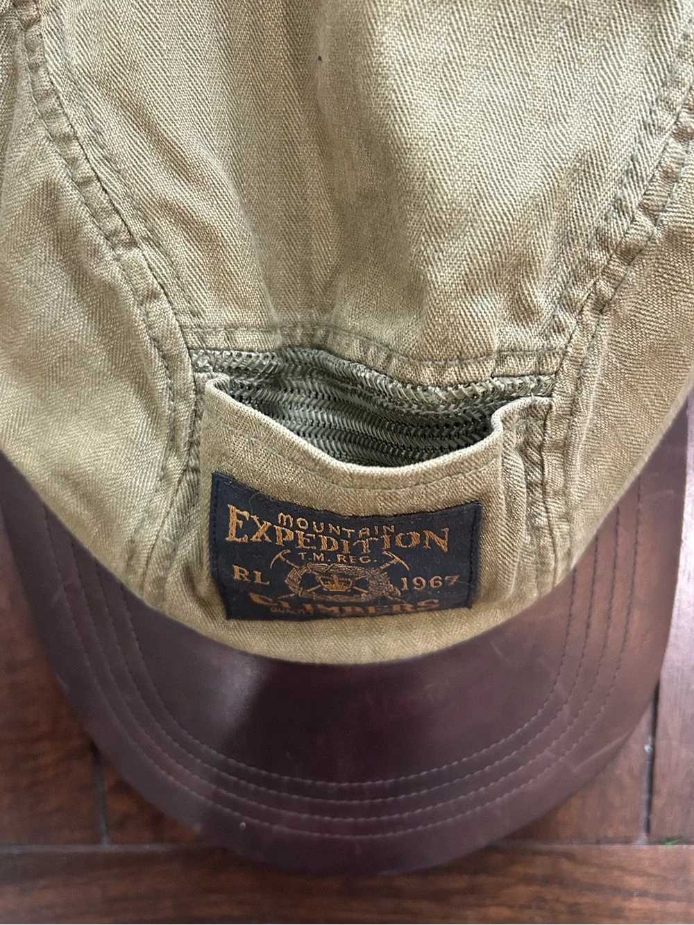 Polo Ralph Lauren Mountain Expedition Climbers Men's Baseball Cap Green Brown L - Picture 6 of 7